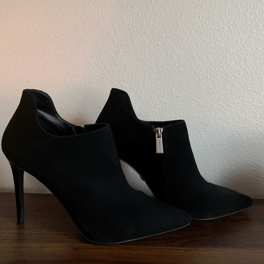 Michael Kors black healed booties